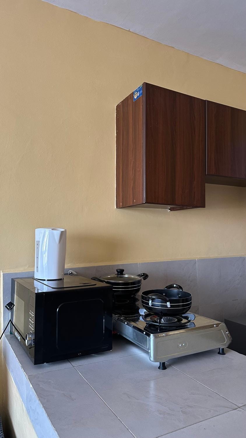 Kitchen or kitchenette, toaster
