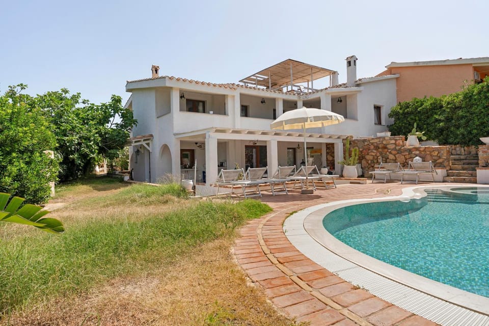 Property building, Living room, Swimming pool