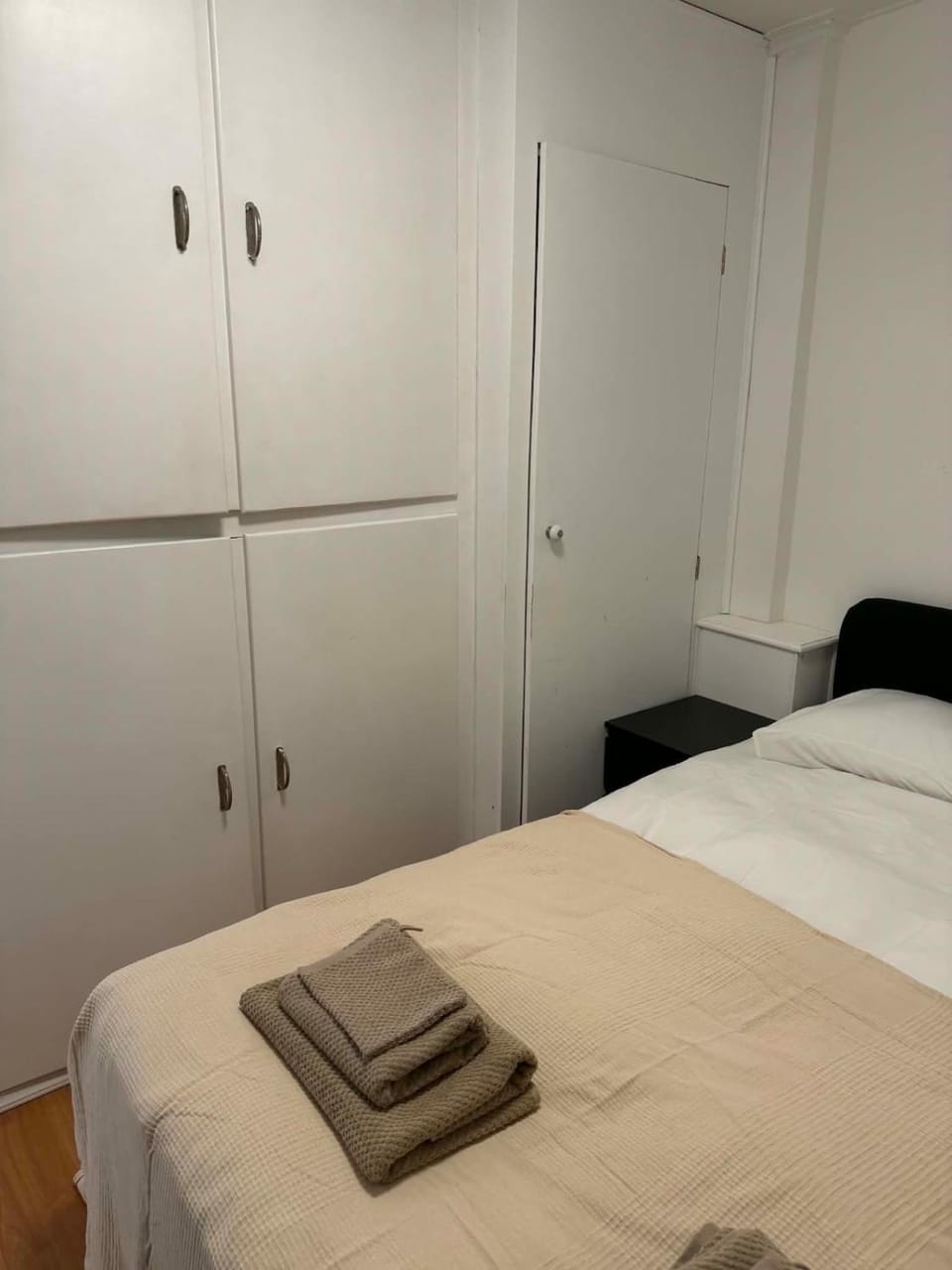 Bed, Photo of the whole room, Bedroom, towels, wardrobe
