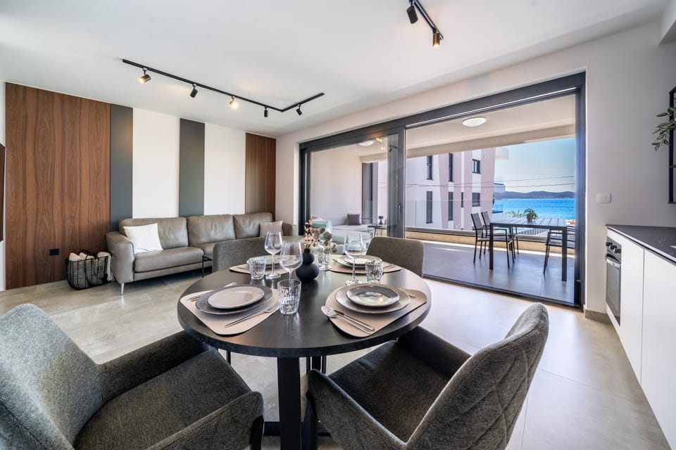 Living room, Seating area, Dining area, Sea view