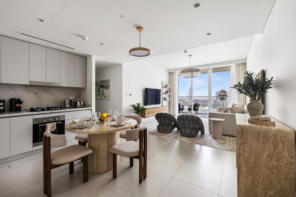 Coffee/tea facilities, Kitchen or kitchenette, Living room, Dining area, dishwasher, minibar, oven, pet friendly, stove, toaster