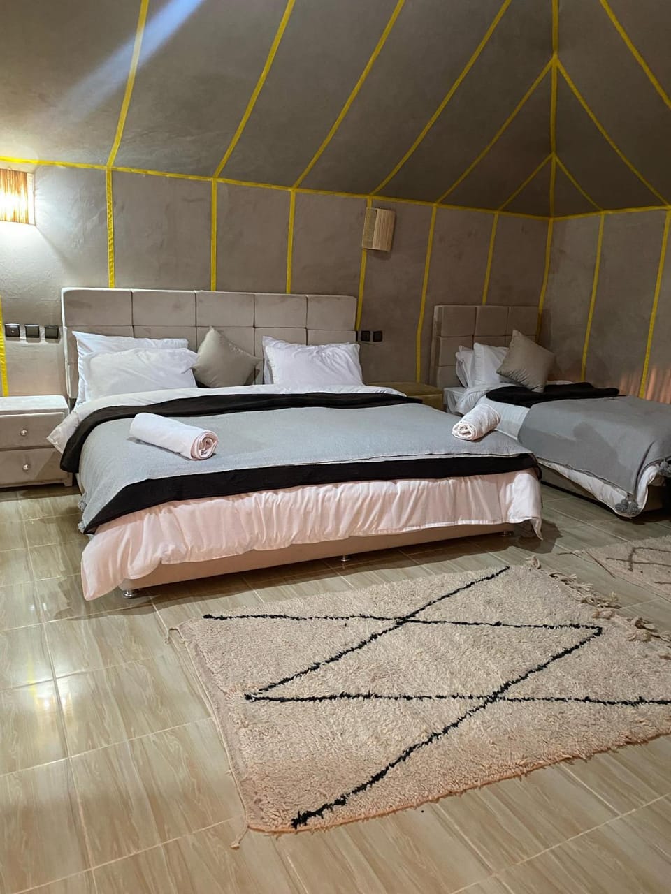 the star of the luxury camp Docked boat in Morocco
