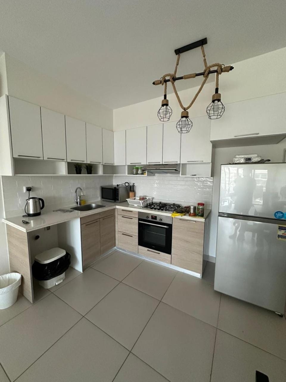 Kitchen or kitchenette, oven