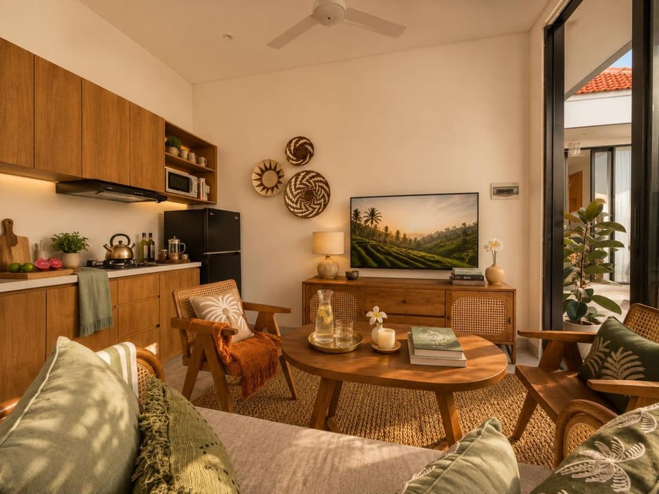 Kitchen or kitchenette, Living room