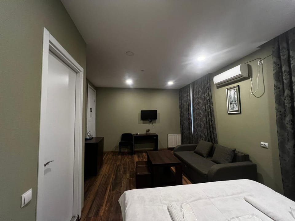Communal lounge/ TV room, Bed, TV and multimedia, Living room, Photo of the whole room, Seating area, Evening entertainment, Bedroom, hair dresser