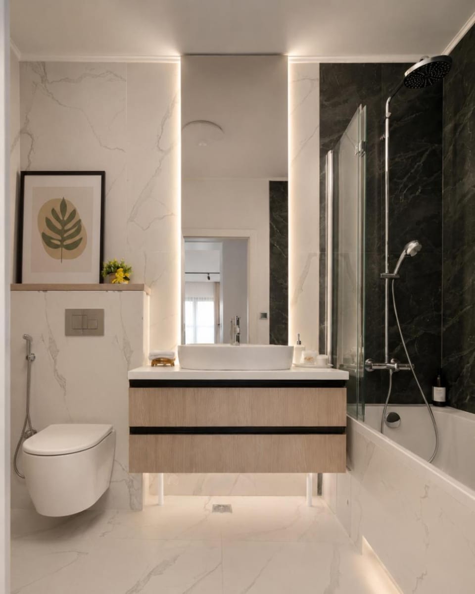 Shower, Toilet, Bathroom, Bath, hair dryier, towels