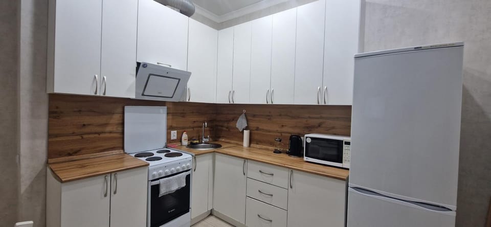 Coffee/tea facilities, Kitchen or kitchenette, oven, stove