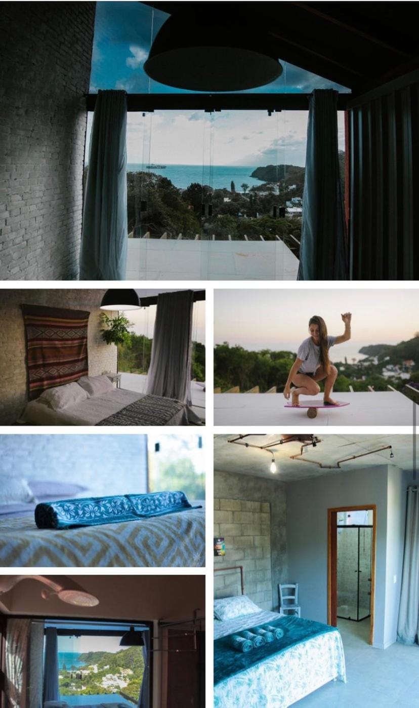 Glass house with a panoramic view to the sea House in State of Santa Catarina