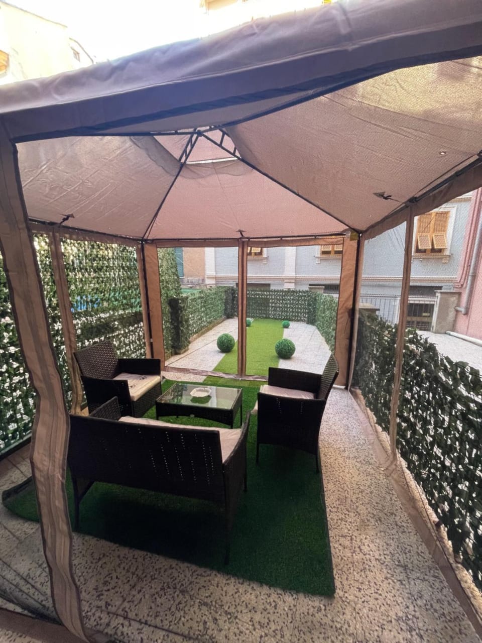 Patio, Day, View (from property/room), Balcony/Terrace, Living room, Seating area, Dining area