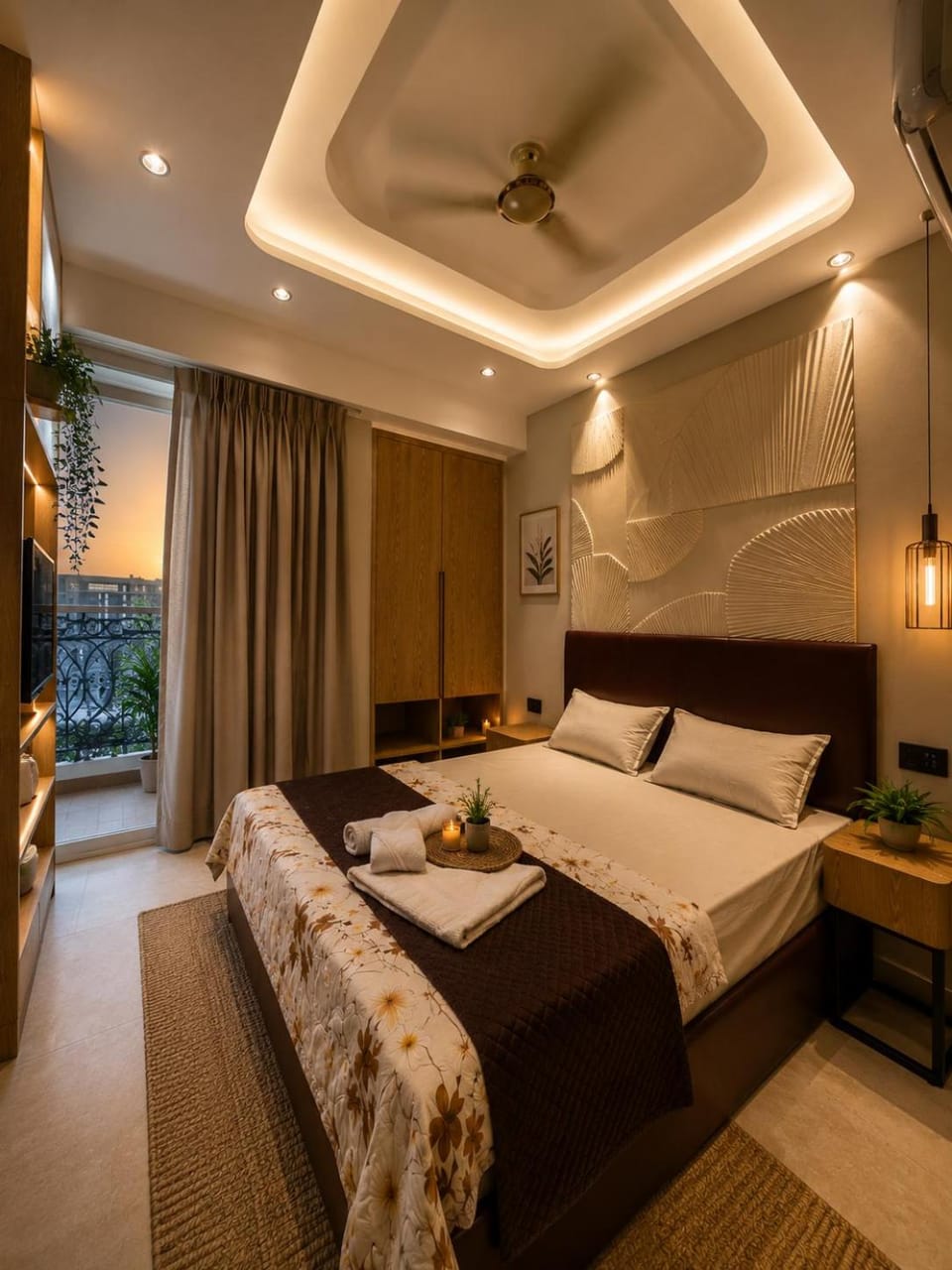 Bed, Living room, Photo of the whole room, Bedroom
