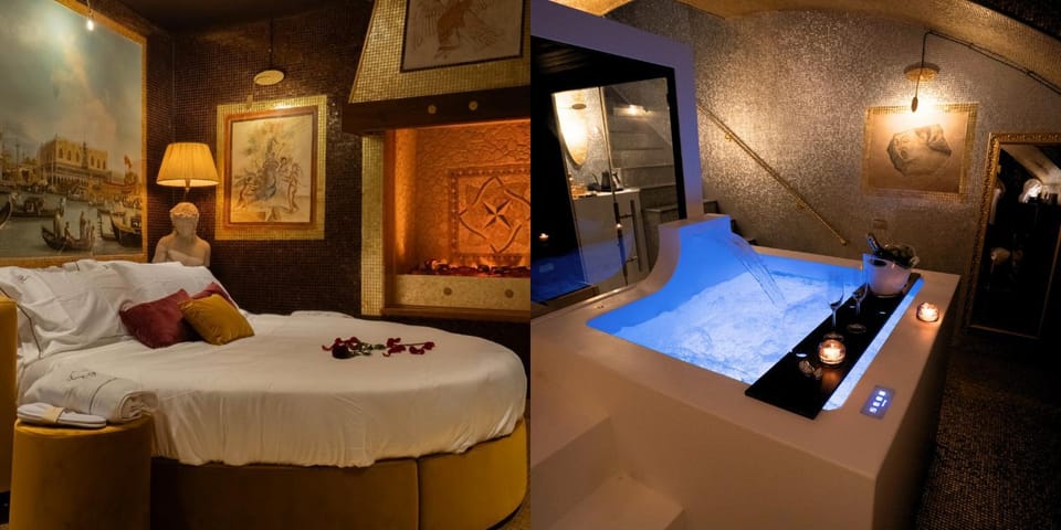 Bed, Hot Tub, Spa and wellness centre/facilities, Spa and wellness centre/facilities, Photo of the whole room, Bedroom, Pool view, Swimming pool, Swimming pool