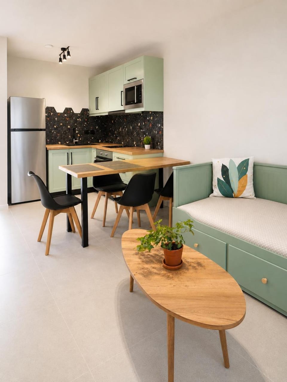 Seating area, kitchen