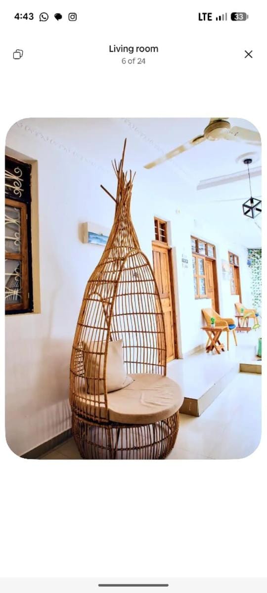 The courtyard Zanzibar Bed and Breakfast in Tanzania