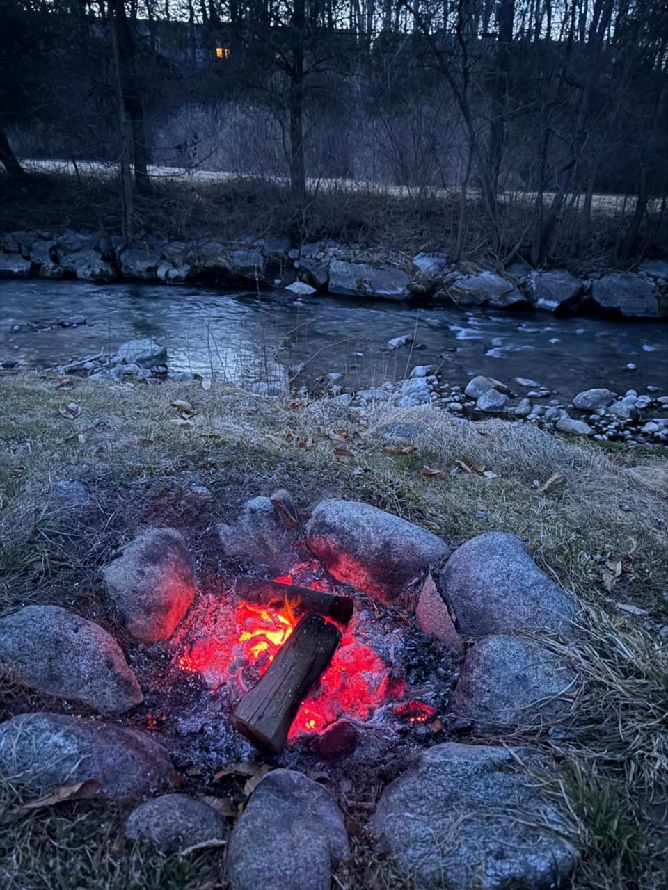 Natural landscape, fireplace