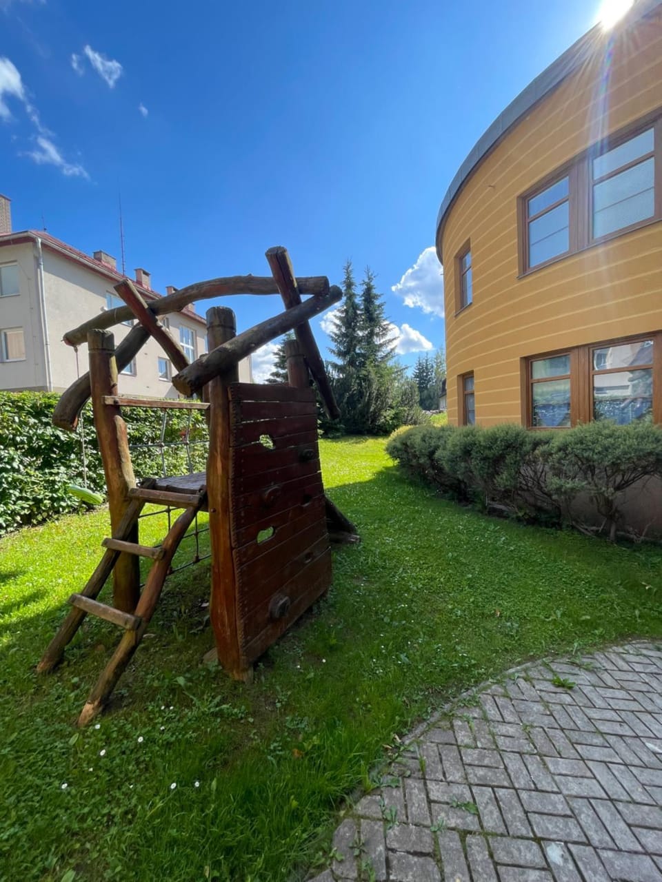 Property building, Natural landscape, Children play ground, Garden