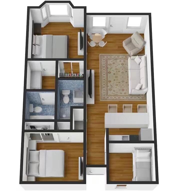 2 Apartments Together Sleeps 17 beach front with heated pool & Cruise Parking Apartment in Galveston Island