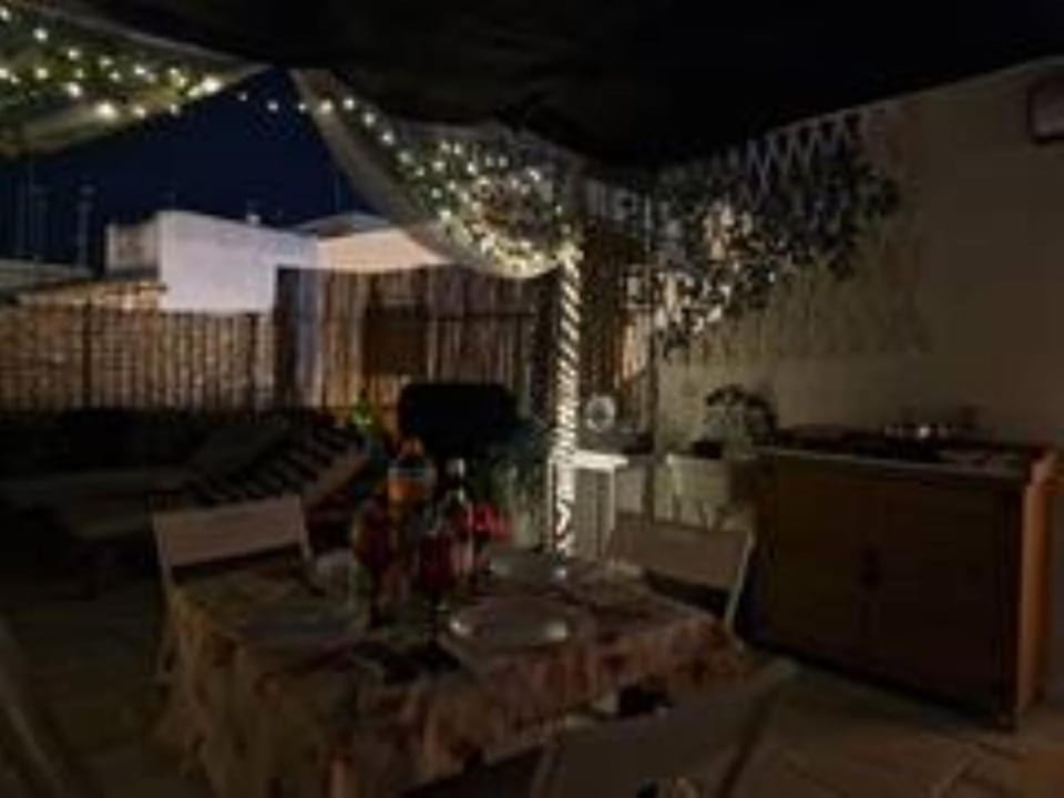 Night, View (from property/room), Balcony/Terrace, Dining area
