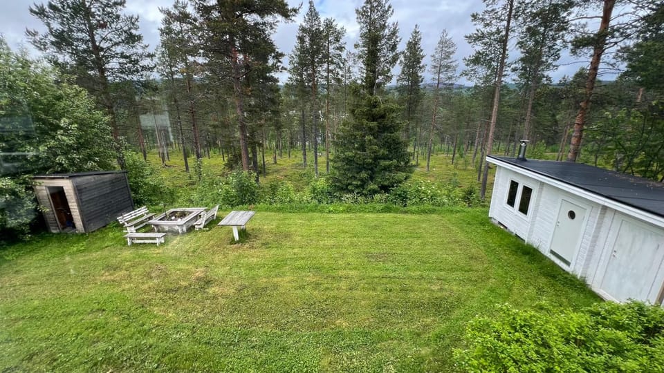 Garden, Sauna, Garden view, fireplace