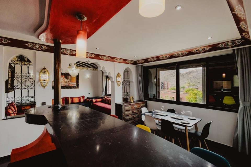 Luxury Riad Experience Sauna & Panoramic View Apartment in Marrakesh
