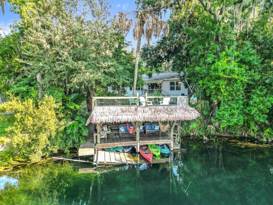 Waterfront Fun Dock Kayaks Near KP Hole Park House in Dunnellon