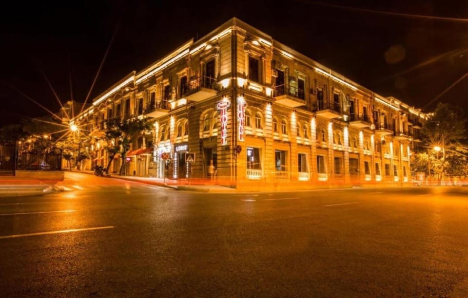 Property building, Night, City view, Street view, Location