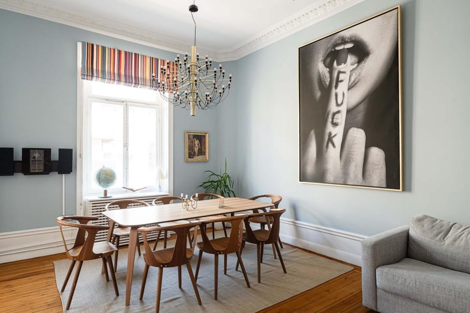 Modern Ostermalm Apartment Balcony 4m Ceilings Apartment in Stockholm