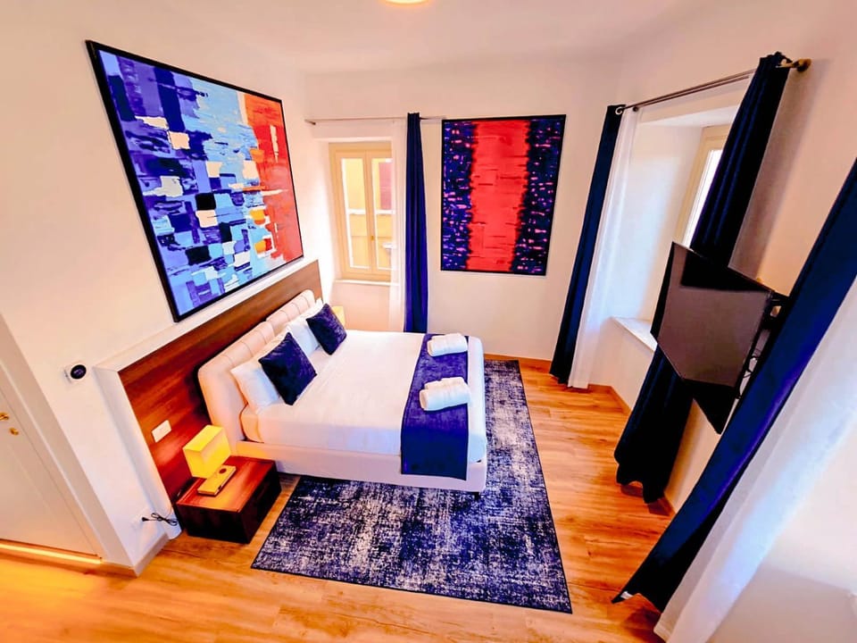 Bed, TV and multimedia, Photo of the whole room, Bedroom, minibar, air conditioner