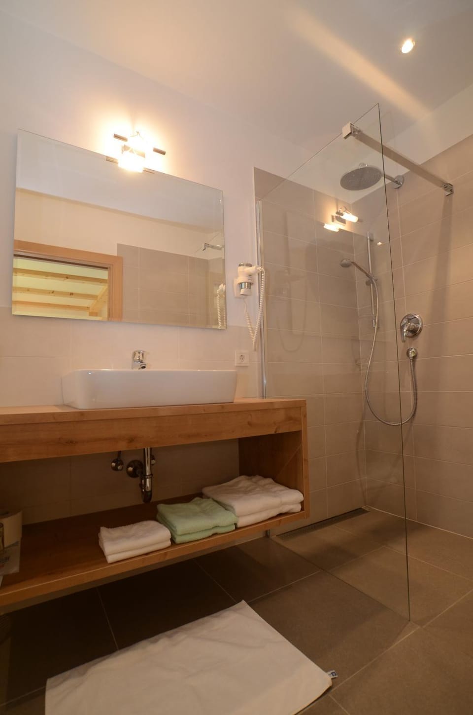 Shower, Bathroom, Photo of the whole room, Decorative detail
