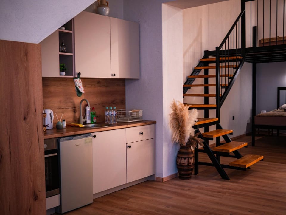 Kitchen or kitchenette, dishwasher, oven