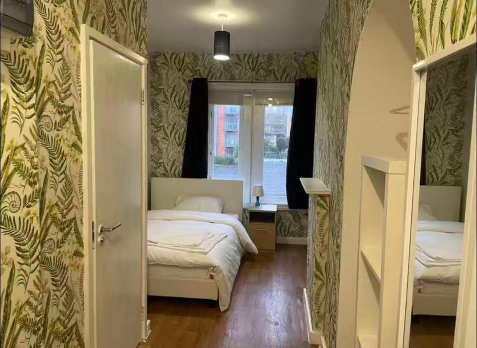 Shower, Bed, Bathroom, Bedroom
