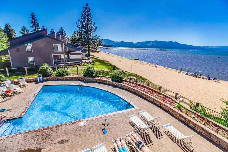 Delight in a plethora of luxe amenities at this Lakeland Village home House in South Lake Tahoe