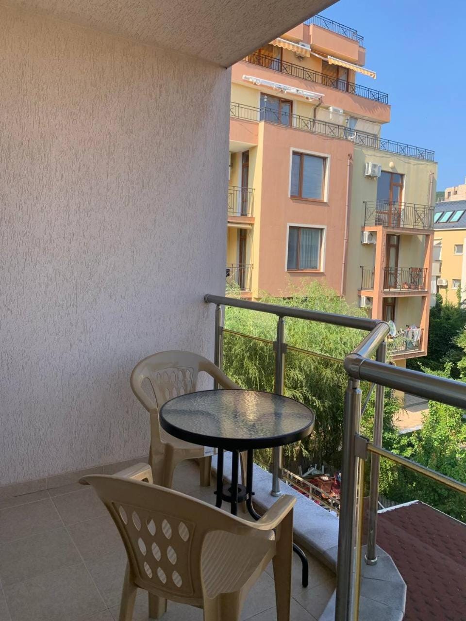 Property building, Patio, Day, View (from property/room), Balcony/Terrace, Dining area