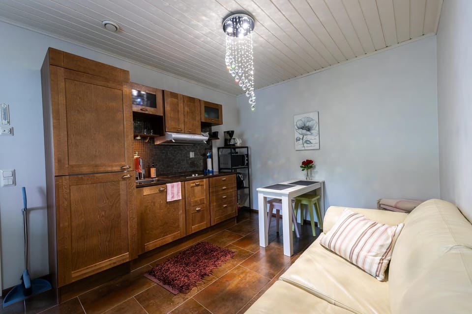 Coffee/tea facilities, Kitchen or kitchenette, Photo of the whole room, Seating area, Dining area, Bedroom, stove