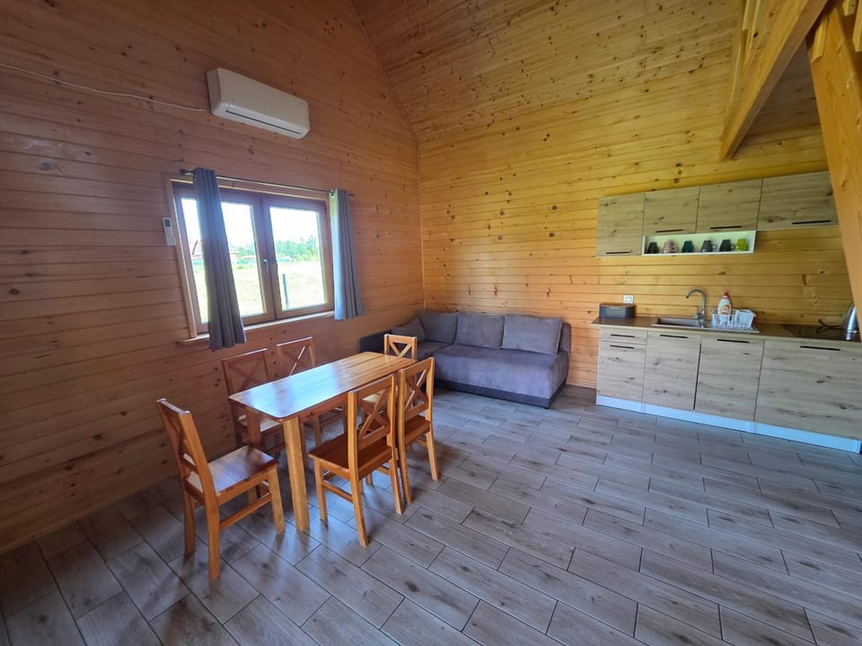 Kitchen or kitchenette, Living room, Dining area, stove