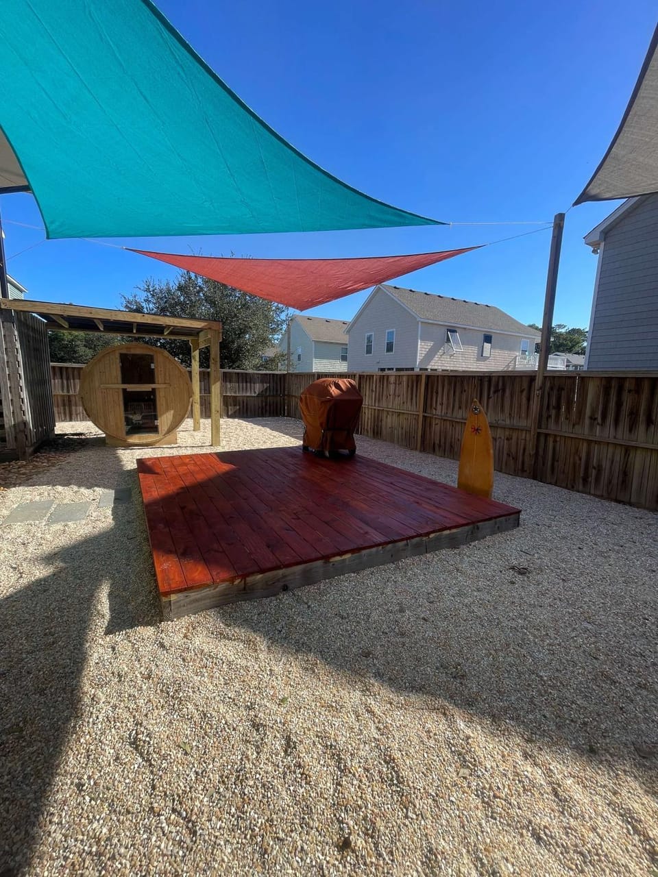 Dog Friendly Barrel Sauna Hot Tub Soundside House in Kill Devil Hills