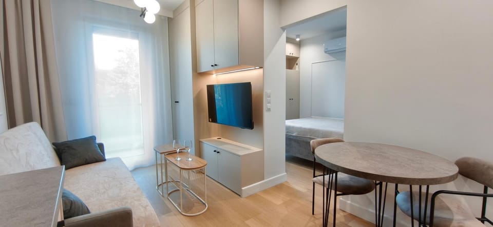 Bed, TV and multimedia, Living room, Photo of the whole room, Seating area, Dining area, Bedroom, wardrobe, air conditioner