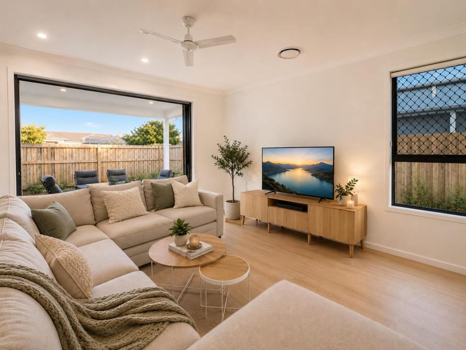 Patio, Garden, TV and multimedia, Living room, Seating area