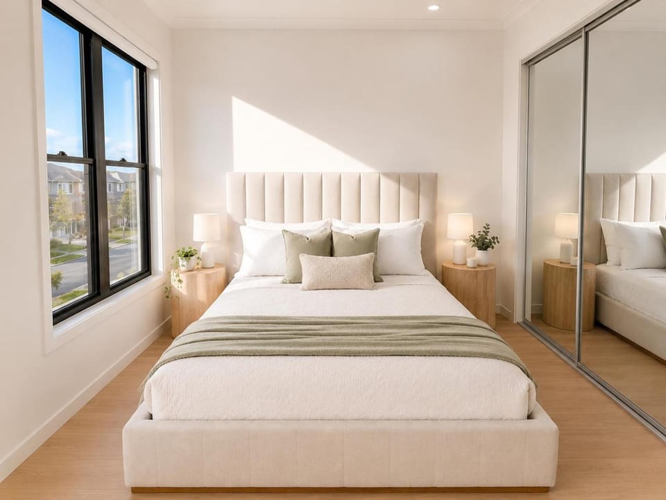 Bed, Photo of the whole room, Bedroom, wardrobe