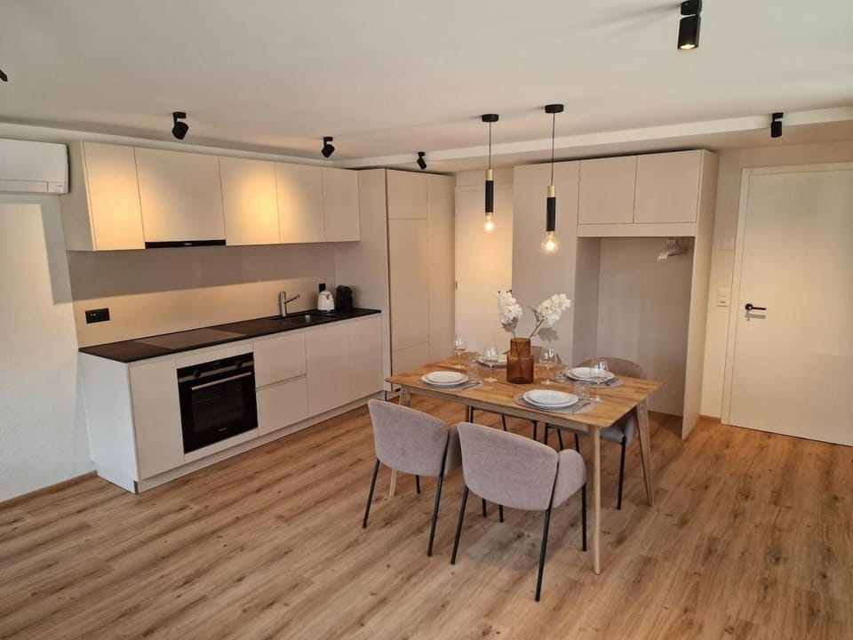 Kitchen or kitchenette, Dining area, oven, stove