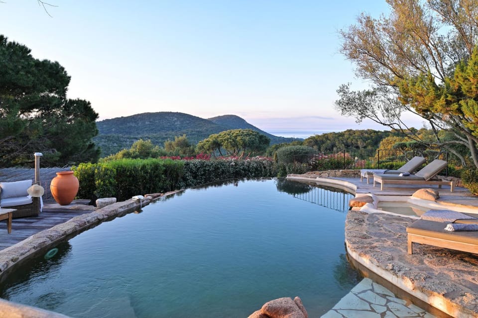 Natural landscape, Mountain view, Swimming pool