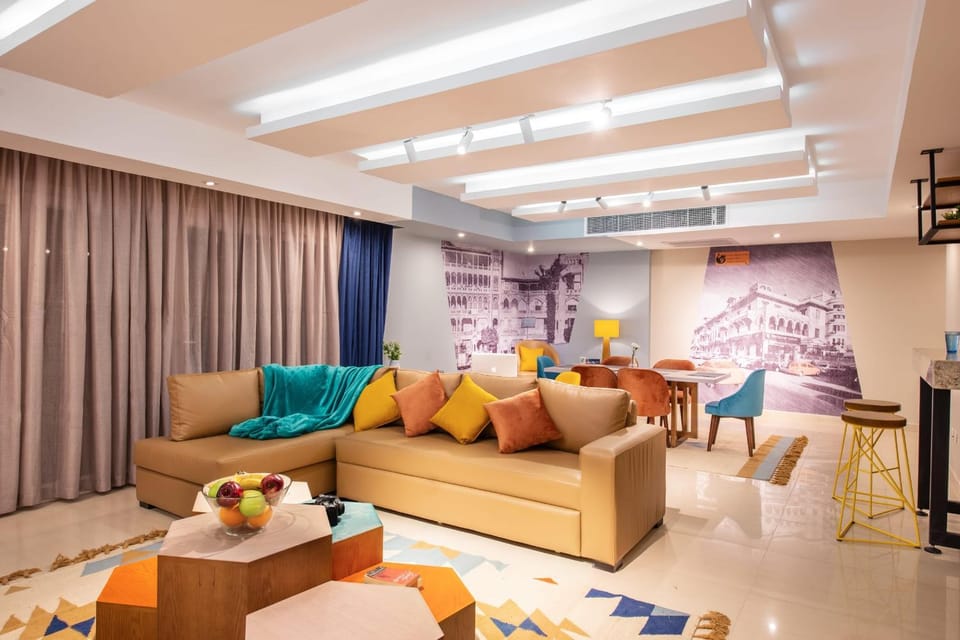 Posh & Panoramic 2BDR Apt 5 Min To Airport Apartment in New Cairo City