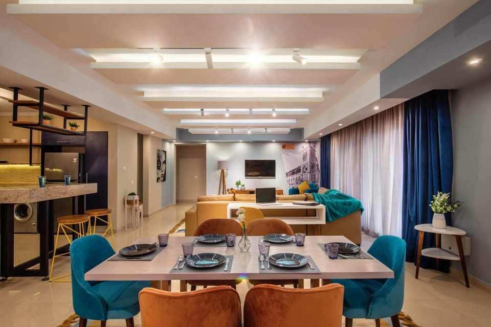 Posh & Panoramic 2BDR Apt 5 Min To Airport Apartment in New Cairo City