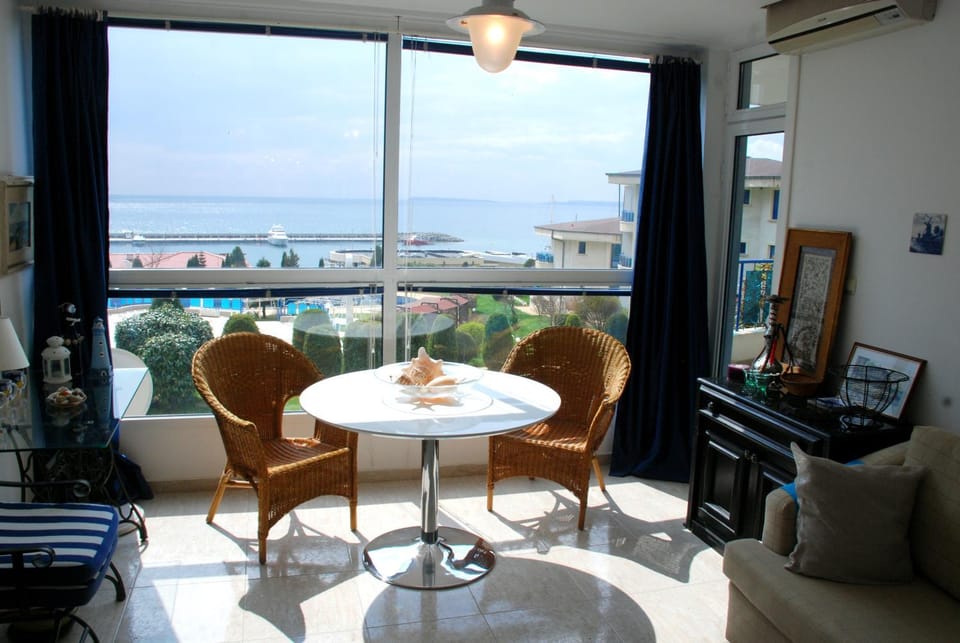 Living room, Seating area, Sea view