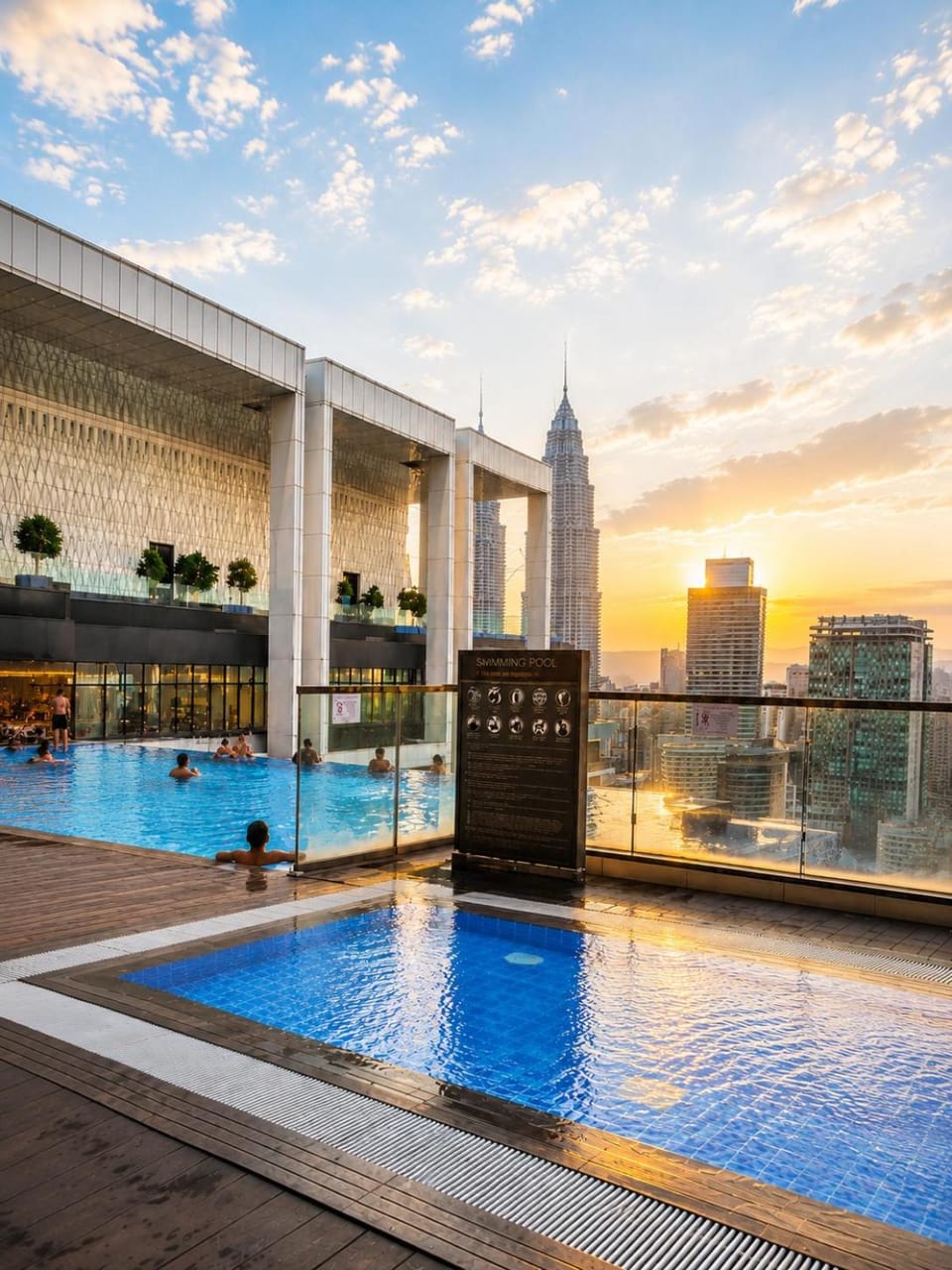 Pool view, Swimming pool, Sunrise, Sunset