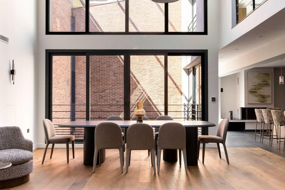 Living room, Seating area, Dining area