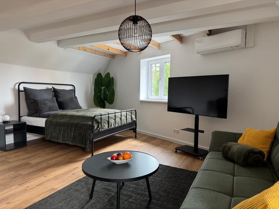 Bed, TV and multimedia, Living room, Bedroom, air conditioner