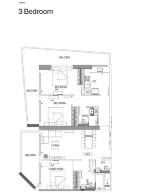 StayShort - Modern 3BR that Sleeps 6 in JVC with Balcony Apartment in Dubai
