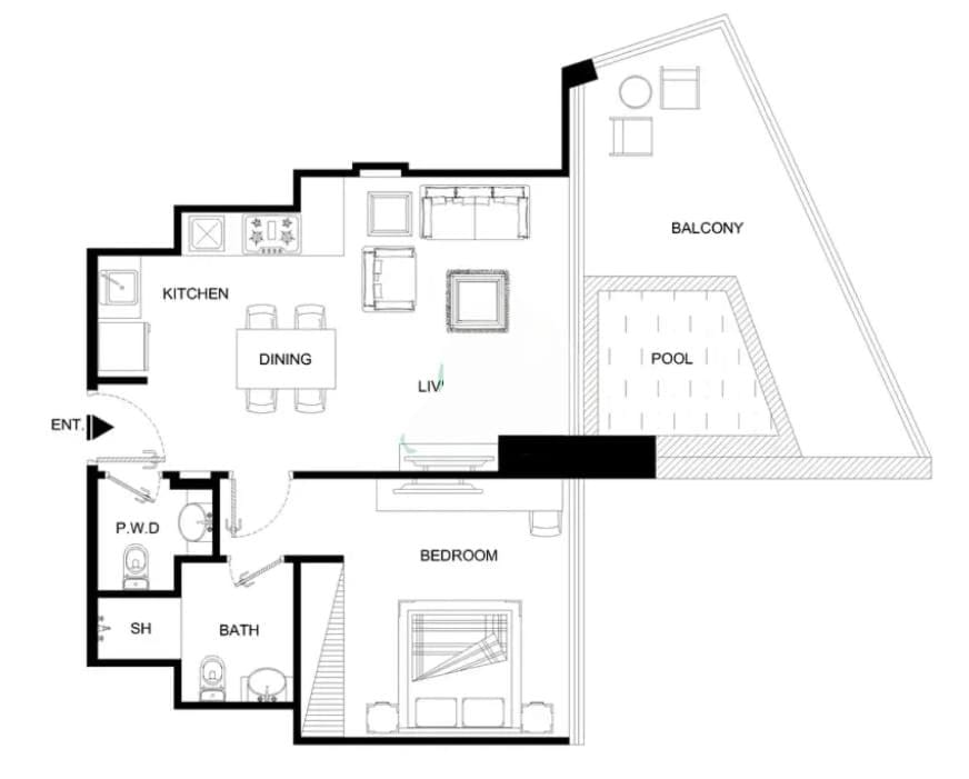 Free housekeeping visits during your stay - StayShort - 1BR in Jumeirah Village Circle for 4 with Balcony Apartment in Dubai