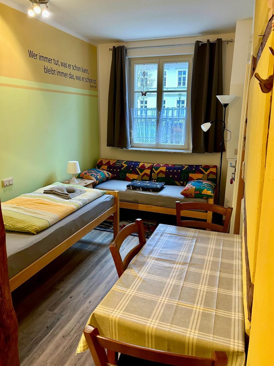 Property building, Living room, Bedroom
