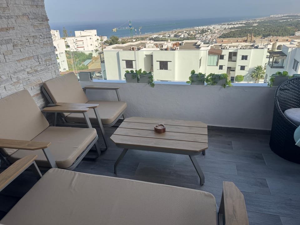 Balcony/Terrace, Living room, Mountain view, Sea view